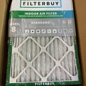 SET OF 6 Filterbuy Air Filters 15" x 20" x 1" Indoor Pleated (MERV 8)